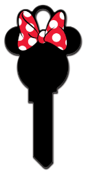 D120 - Minnie Mouse Head Shape  | Minnie Mouse Head Shape  Disney, Minnie, Mouse, Minnie Mouse, shape, shaped, licensed, house, key, kw, kw1, kw10, kwikset, sc1, schlage, wr, wr3, wr5, weiser