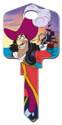 D125 - Peter Pan  | Peter Pan  Disney, Peter Pan, Captain Hook, Tinker Bell, Tinkerbell, licensed, house, key, kw, kw1, kw10, kwikset, sc1, schlage, wr, wr3, wr5, weiser
