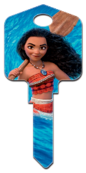 D128 - Moana  | Moana  Disney, Moana, licensed, house, key, kw, kw1, kw10, kwikset, sc1, schlage, wr, wr3, wr5, weiser