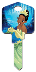 D60 - Princess Tiana  | Princess Tiana  Disney,tiana,princess,and,the,frog,disney princess,key,wr,kw,sc1,animated,art,keys,house keys,house key, Princess and the Frog, Princess Tiana, licensed, painted, house key, key blank