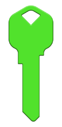HK73 - Neon Green  | Neon Green  happy, key, neon, green, house, keys, kwikset, Schlage, weiser, kw, sc1, wr5