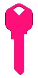 HK74 - Neon Pink  | Neon Pink  happy, key, neon, pink, house, keys, kwikset, Schlage, weiser, kw, sc1, wr5