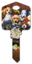 AC2 - Puppies  | Puppies  Artisan Collection, puppies, house key blanks, licensed,key,keys,house keys,house key,puppies,dog,licensed,