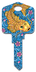 AI3 - Koi Fish  | Koi Fish  Achilles Ink, Koi Fish, painted, house key blanks, licensed, painted house key,key,keys,licensed,art,