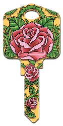 AI5 - Roses  | Roses  Achilles Ink, Roses, painted, house key blanks, licensed,art,licensed,custom keys,key,keys,house key,house keys,