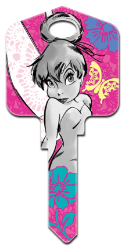 D46 - Tinker Tink  | Tinker Tink  Disney,Tinker Bell,licensed,painted house key,key blanks,keys,tink,tinkerbell,license
