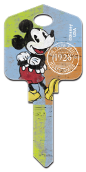 D62-Mickey Mouse 1928  | Mickey Mouse 1928  disney,mickey,vintage,key,classic,gift,house key,keys,animated,art,sc1,wr,kw, mickey mouse 1928, licensed, painted, house key, key blank