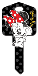 D83 - Minnie Mouse  | Minnie Mouse  Disney,minnie,mouse,classic,animated,key,keys,house keys,kw,sc1,wr,license,licensed, Minnie Mouse, house key blank, licensed, painted, house key blank