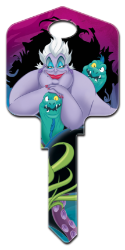 D99 - Ursula  | Ursula  Disney,key,keys,animated,classic,little,mermaid,ursula Little Mermaid, Ursula, house key blank, licensed, painted