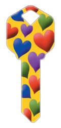 HK12 - Hearts  | Hearts  happy, key, hearts, heart, colorful, pattern, love, house, keys, kw, sc1, wr5
