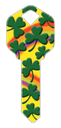 HK20 - Rainbow Clover  | Rainbow Clover  happy, key, rainbow, rainbows, leaf, clover, clovers, luck, lucky, house, keys, kw, sc1, wr5
