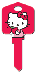 SR3 - Hello Kitty<sup>&reg;</sup> Red  | Hello Kitty Red  Hello Kitty,license,licensed,housekey,keys,key, house key, licensed, painted, key blanks, red