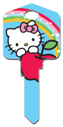 SR4 - Hello Kitty<sup>&reg;</sup> Blue  | Hello Kitty Blue  Hello Kitty,hello,kitty,house,key,keys,housekeys,house keys,license,licensed, house key, licensed, painted, key blanks, blue