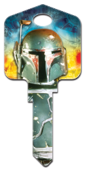 SW3 - Boba Fett  | Boba Fett  Star Wars,boba,fett,star,wars,force,be,with,you,art,licensed,official,sc1,wr,kw,key,keys,house key,house keys, Boba Fett, house key blank, licensed, painted