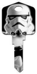 SW4 - Stormtrooper  | Stormtrooper  Star Wars,storm,trooper,stormtrooper,art,licensed,star,wars,key,keys,house key,house keys,large head,large,official,kw,wr,sc1, Stormtrooper, house key blank, licensed, painted