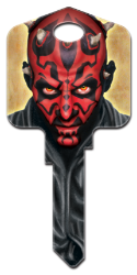 SW5 - Darth Maul  | Darth Maul  Star Wars,star,wars,darth,maul,force,awakens,empire,strikes,back,licensed,official,sc1,kw,wr,key,house key,housekey, Darth Maul, house key blank, licensed, painted