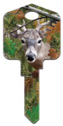 DPW3 - Buck  | Buck  Deep Woods, Buck, house key, forest, licensed, painted, key blank