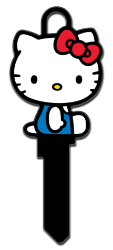 SR14 - Hello Kitty<sup>&reg;</sup> Shape  | Hello Kitty Shape  SR14, Hello Kitty, Sanrio, shape, Licensed, Painted, House Key, Blank, kwikset, kw, , kw1, kw10, Schlage, sc1, weiser, wr, wr3, wr5