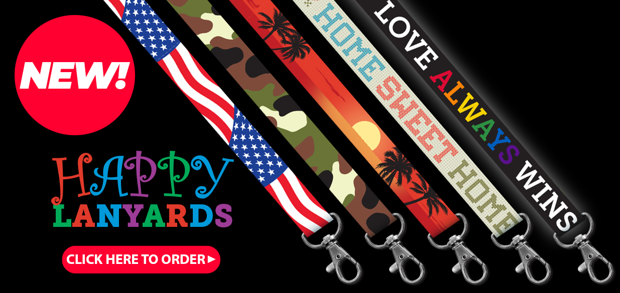 Shop our new line of Happy Lanyards!